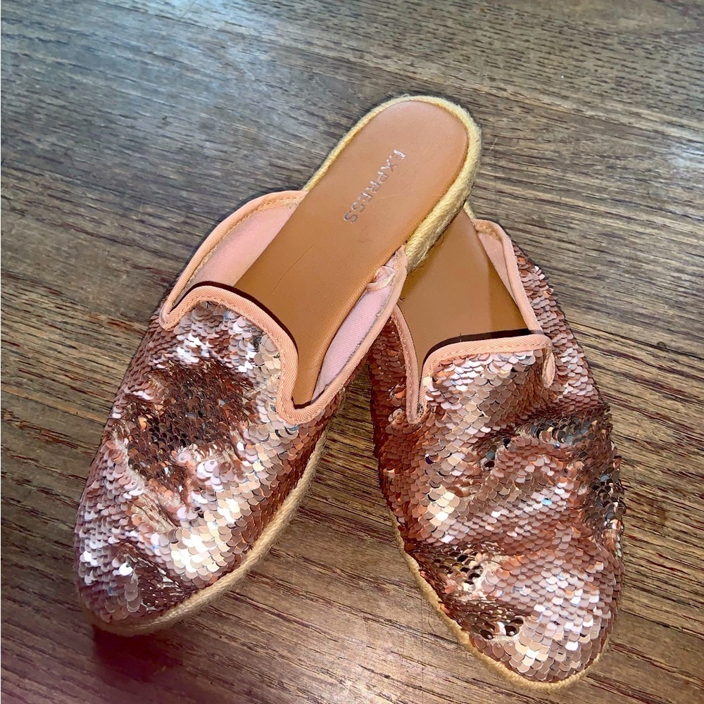 Sequin mauve express slip ons spring classic resort boho
Pink casual